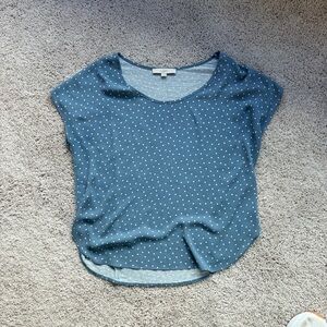 Loft Blue Polka Dot Crop Top